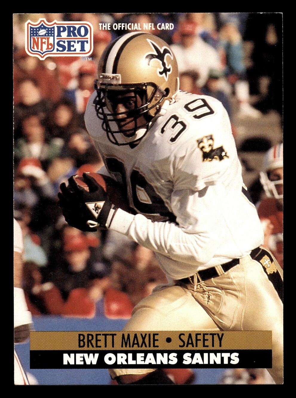 1991 Pro Set 239 Brett Maxie Football Card New Orleans Saints
